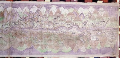Tsari rongkorin kuupää (maalattu kangas) tekijältä Tibetan School