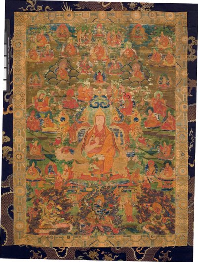 Kolmas Panchen Lama Losan Penden Yeshe (guassi kankaalla) tekijältä Tibetan School