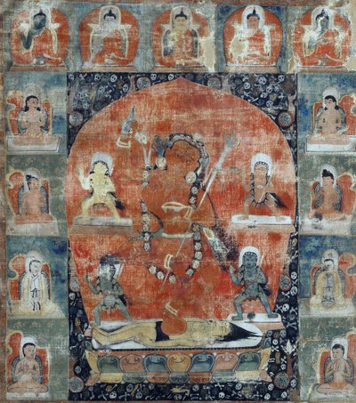 Tiibetin kulttuuri: Samvara Mandala (yksityiskohta). Thangka tekijältä Tibetan School