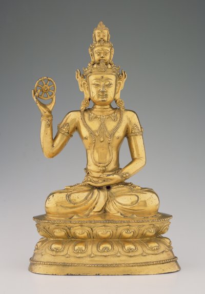 Vajrasattvadhatu Lokesvara (kullattu kupariseos) tekijältä Tibetan School