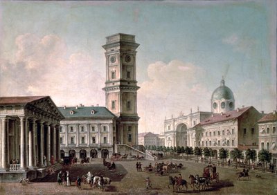 Näkymä Nevski Prospektille, Pietari, 1810-20 öljy kankaalle. tekijältä Timofei Alexeyevich Vasiliev