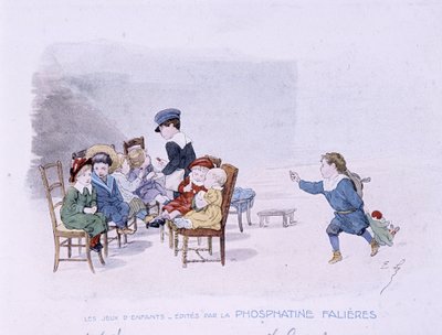 Lasten pelit: Koulu - dess. de Lobrichon, toim. kirjoittanut Phosphatine Falières, v.1920 tekijältä Timoleon Marie Lobrichon