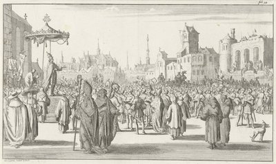 Paavi Urbanus II saarnaa ensimmäistä ristiretkeä 1683 tekijältä Timotheus Ten Hoorn