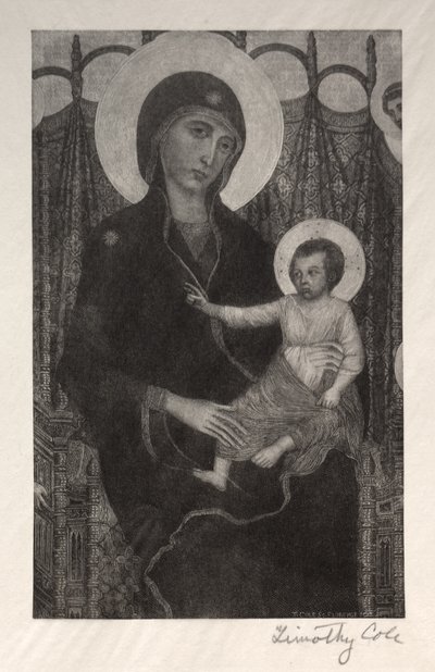 Vanhat italialaiset mestarit: Madonna ja lapsi, 1885. tekijältä Timothy Cole