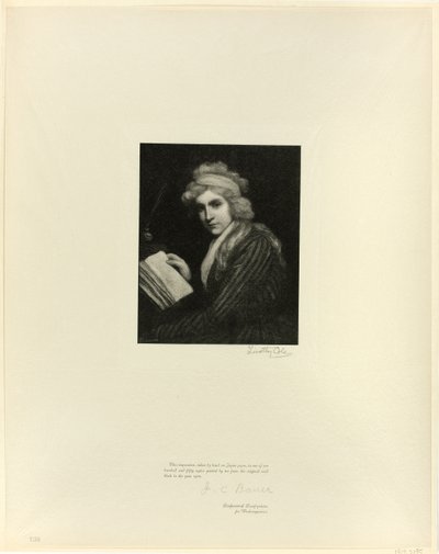 Mary Wollstonecraftin muotokuva Old English Mastersilta tekijältä Timothy Cole