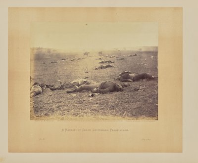 Kuoleman sato, Gettysburg, Pennsylvania tekijältä Timothy H. OSullivan