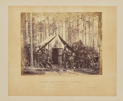 Potomacin armeijan yleinen postitoimisto, Brandy Station, Virginia. tekijältä Timothy H. OSullivan