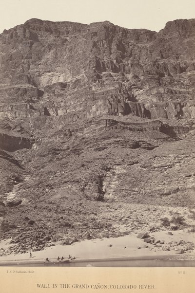 Muuri Grand Canyonissa, Colorado-joella,1871 (kuva) tekijältä Timothy O