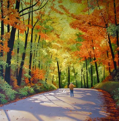 Walking Together, 2017 (akryyli kankaalle) tekijältä Tina Palmer