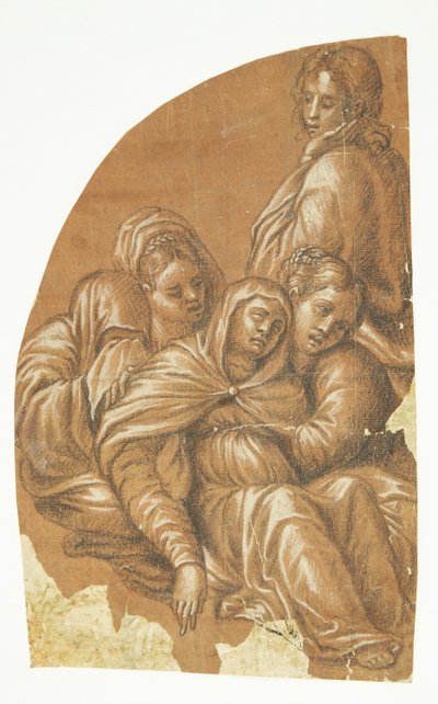Osa Pietàsta (lunette-sävellyksen vasen puoli) tekijältä Tintoretto