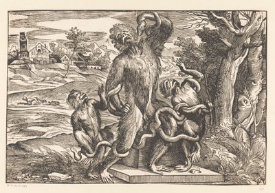 Karikatyyri Laocoön-ryhmästä tekijältä Titiaan