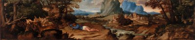 Nukkuva paimen tekijältä Titian (Tiziano Vecellio)