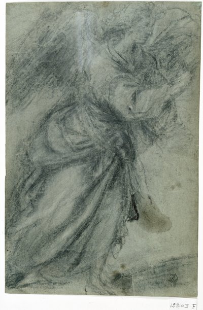Enkeli Marian ilmestys (liitu paperille) tekijältä Titian (c.1488-1576)