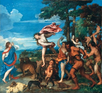 Bacchus ja Ariadne, 1523-1525 tekijältä Tiziano Vecelli