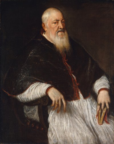 Filippo Archinto syntynyt noin 1500, kuollut 1558, Milanon arkkipiispa, 1550-luvun puoliväli. tekijältä Tiziano Vecelli