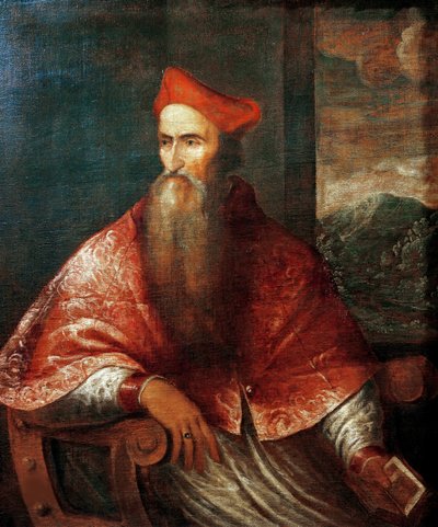 Kardinaali Pietro Bembon muotokuva 1470-1547, 1545-1546. tekijältä Titian