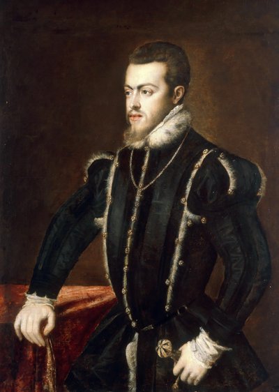 Muotokuva Philip II:sta 1527-1598, Espanjan ja Portugalin kuningas, noin 1553. tekijältä Titian