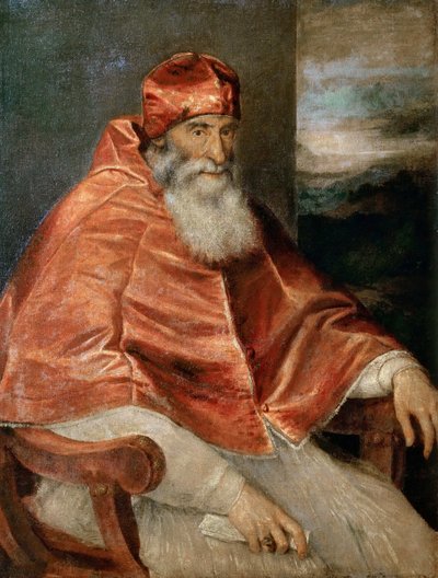 Paavi Paavali III:n muotokuva. tekijältä Titian