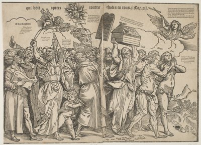 Profeetat I ja Aadam ja Eeva, noin 1511 tekijältä Tiziano Vecelli