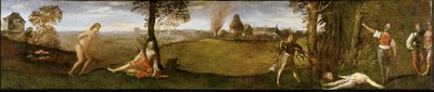 Legenda Polydorosista Polydoroksen metsä, noin 1506-1508. tekijältä Titian