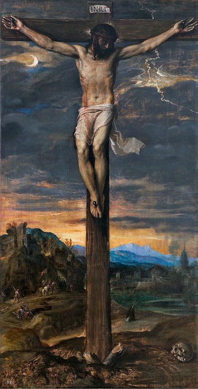Kristus ristillä, n. 1565. tekijältä Tiziano Vecelli