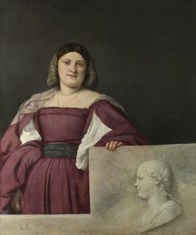 Naisen muotokuva La Schiavona, n. 1510 tekijältä Tiziano Vecelli