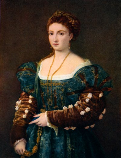 Aatelisnaisen muotokuva tai La Bella, c1536, 1937 tekijältä Tiziano Vecelli