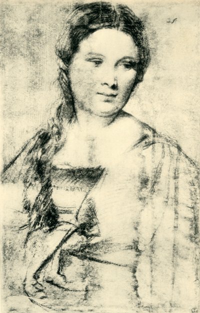 Nuoren naisen muotokuva, c1515, 1943. tekijältä Tiziano Vecelli