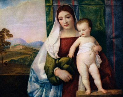 Gypsy Madonna, c1510, 1937 tekijältä Tiziano Vecelli