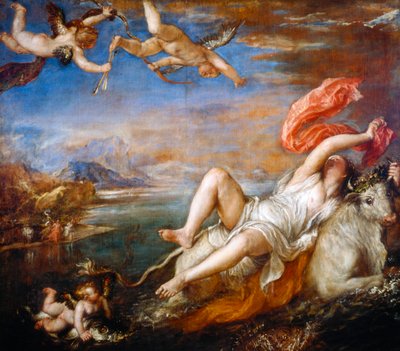 Europan raiskaus, 1560-1561 tekijältä Tiziano Vecelli