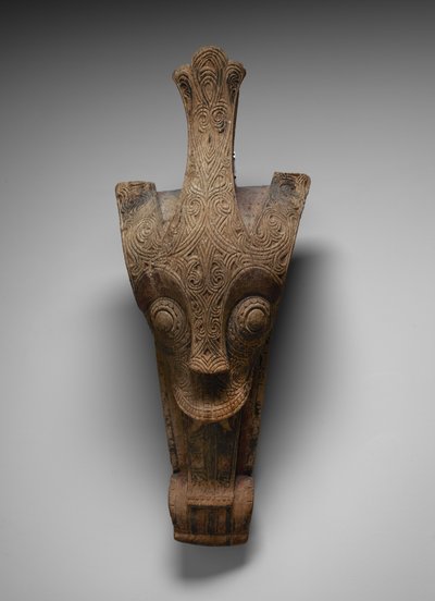 Singaa edustava talon julkisivukoriste, n. 1875-1900 (puu) tekijältä Toba Batak Culture
