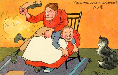 Olemmeko masentuneita Ei! (värilitografia) tekijältä Tom Browne