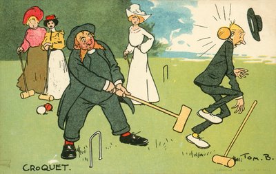 Kroketti (chromolitho) tekijältä Tom Browne