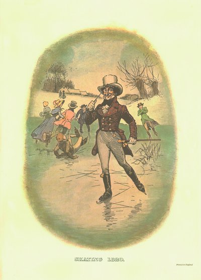 Luistelu, 1820, c1910. tekijältä Tom Browne