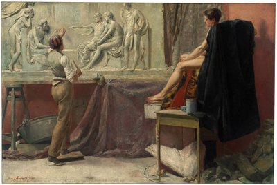 Kuvanveistäjien studio, 1885 tekijältä Tom Roberts