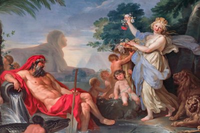 Niilijoki ja jumalatar Cybele 1779 - 1780, fresko tekijältä Tommaso Conca