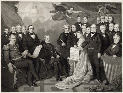 Unioni, 1852 (kaiverrus kudospaperille) tekijältä Tompkins Harrison after Matteson