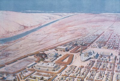 Julkiset palvelut, suunnitellut Tony Garnier (1869-1948) "La Cite Industriellesta" tekijältä Tony Garnier