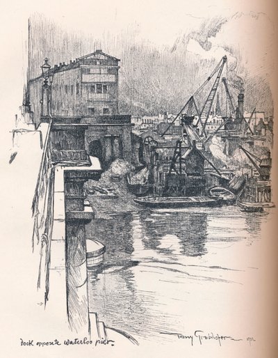 Dock Opposite Waterloon laituria, c1902 tekijältä Tony Grubhofer