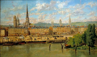 Le port de Rouen Torello Ancillottin (1843-1899) maalaus 1878 su. 0,36x0,62 m Rouen, musee des Beaux Arts - Rouenin satama. Torello Ancillottin (1843-1899) maalaus tekijältä Torello Ancillotti