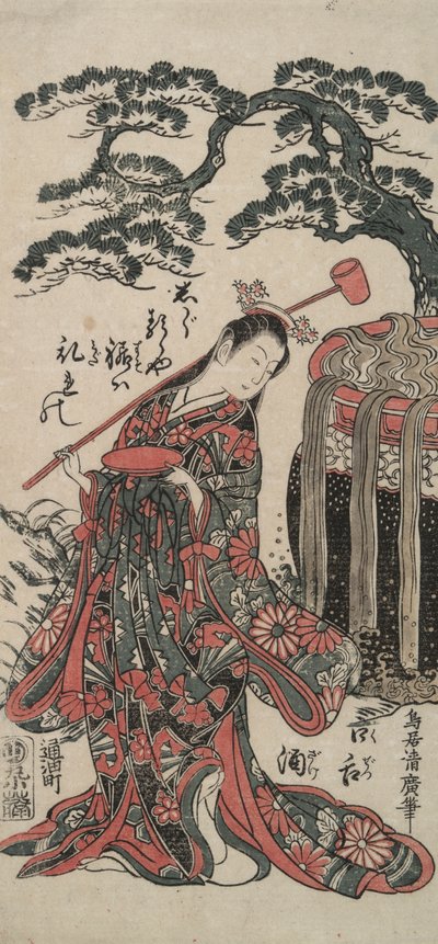 Kohtaus Shosasta (Dancing Act) tekijältä Torii Kiyohiro