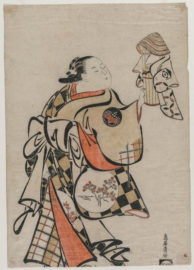 Fujimura Handayu kurtisaanina 1710-luvun puolivälissä. tekijältä Torii Kiyomasu