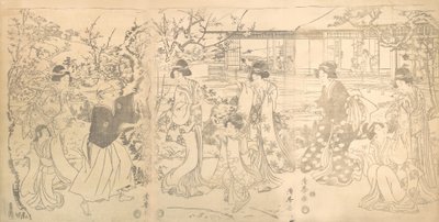 Kohtaus 47 uskollisen jälleenmyyjän Chushingura Vendettasta, n. 1820. tekijältä Torii Kiyomine