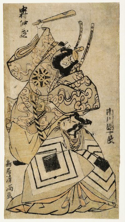 Nakamura Nakazō I ja Ichikawa Danjūrō IV. Torii Kiyomitsu I. tekijältä Torii Kiyomitsu