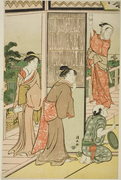 Juhla Shinagawa Pleasure Quartersissa tekijältä Torii Kiyonaga