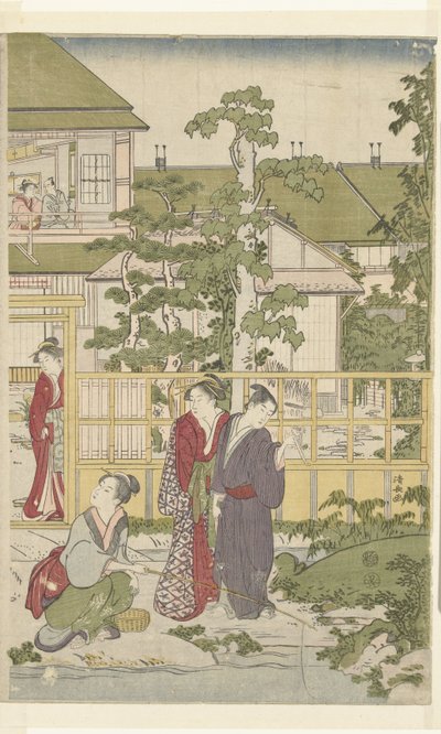 leikkii sokeaa miestä tekijältä Torii Kiyonaga