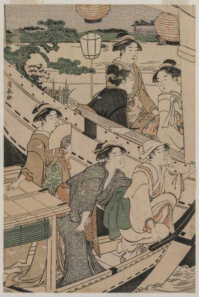Veneilyjuhlat Sumida-joella tekijältä Torii Kiyonaga