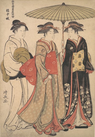 Tachibana-kadun geisha, n. 1786. tekijältä Torii Kiyonaga