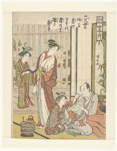 Kuudes ohje Onna imagawa, arvokkaita ohjeita nuorille tytöille (sarjan nimi) Jijo hokun, Onna imagawa (sarjan nimi) tekijältä Torii Kiyonaga