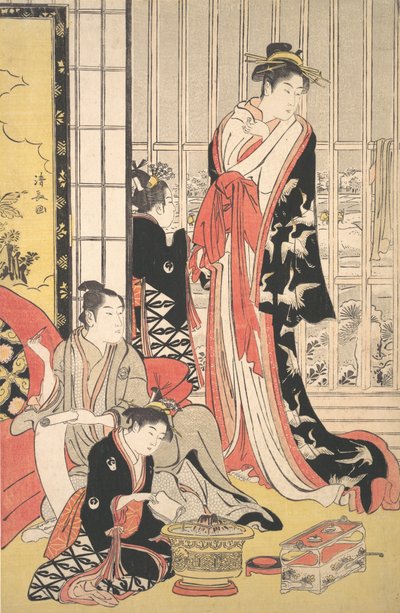 Sisustuskuvaus, n. 1788. tekijältä Torii Kiyonaga
